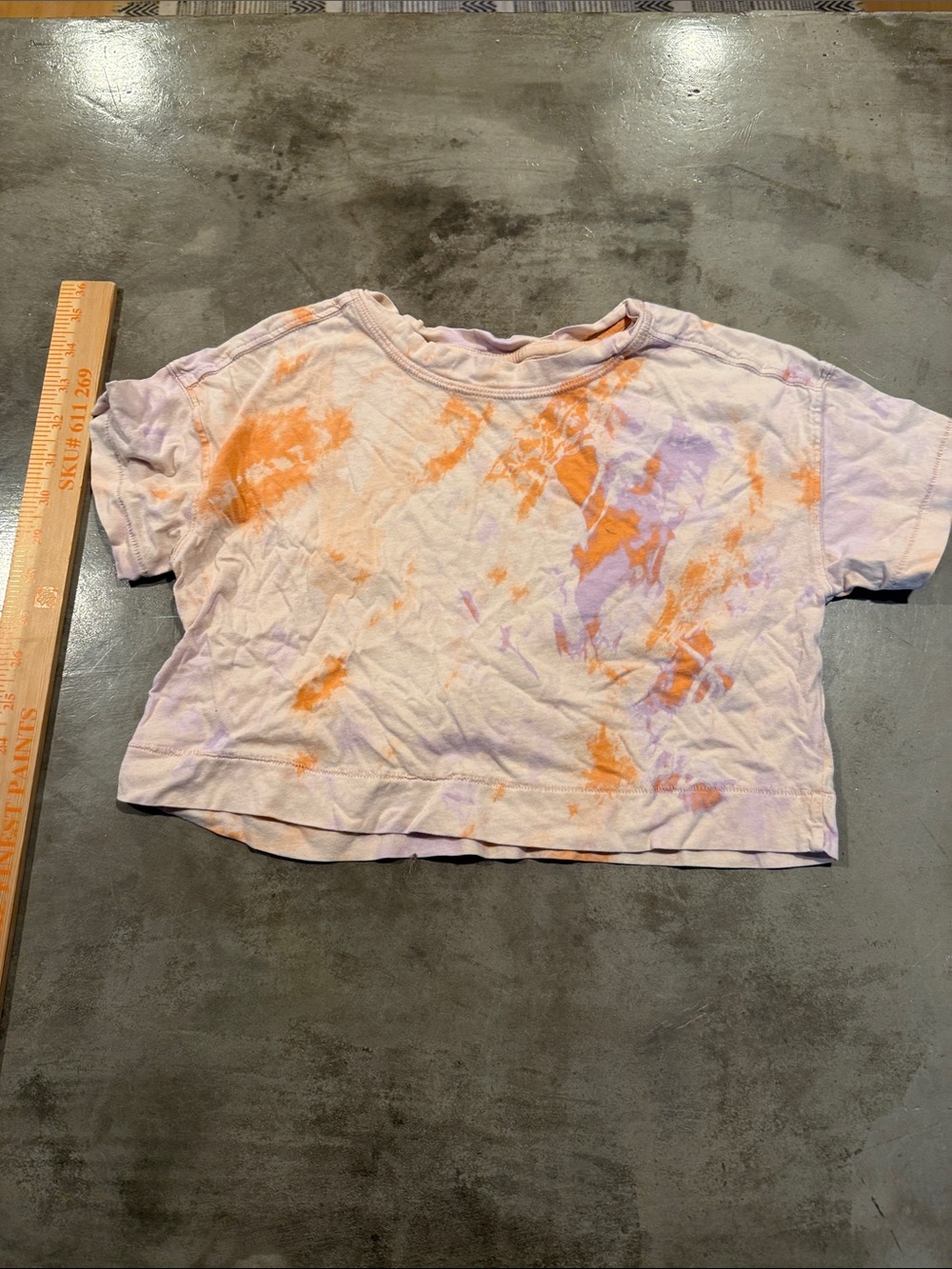 Old Navy Kids Short Sleeve Tie-Dye Tee in Lavender and Orange